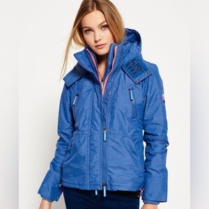NWOT Superdry Jacket Hooded SD-Windyachter Puffer Quilted Jacket XS
